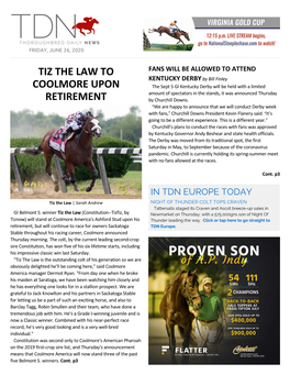 TIZ the LAW to COOLMORE UPON RETIREMENT Collins Added, 