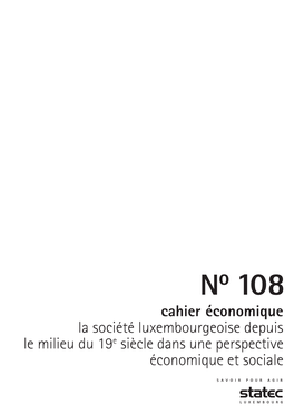 La Société Luxembourgeoise Depuis Le Milieu Du 19E Siècle Dans Une Perspective Économique Et Sociale