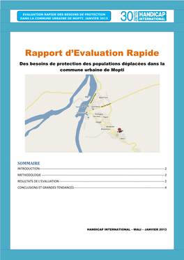 Rapport D'évaluation