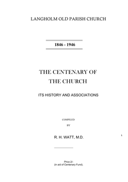 The Centenary of the Church