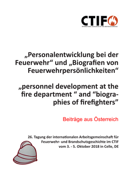 Biographien Österreichischer Feuerwehrpersönlichkeiten