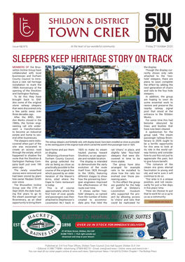 SLEEPERS KEEP HERITAGE STORY on TRACK MEMBERS of the Brus- the Display