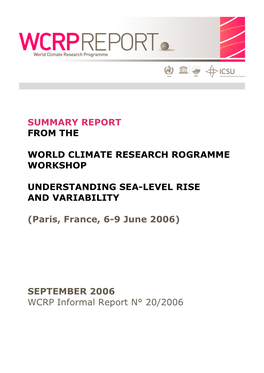 Sea Level Rise Workshop Rpt.Pdf