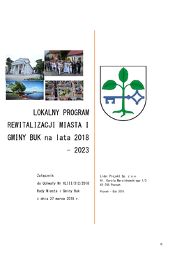Lokalny Program Rewitalizacji Na Lata 2018-2023