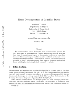 Slater Decomposition of Laughlin States