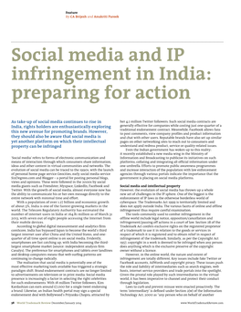 Social Media and IP Infringement in India: Preparing for Action