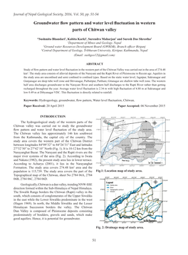 Groundwater Flow Pattern and Water Level Fluctuation in Western Parts of Chitwan Valley