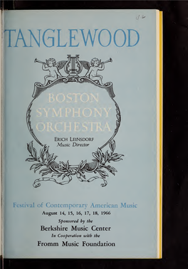 Boston Symphony Orchestra Concert Programs, Summer, 1965-1966