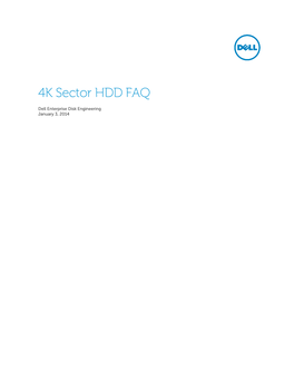 4K Sector HDD FAQ