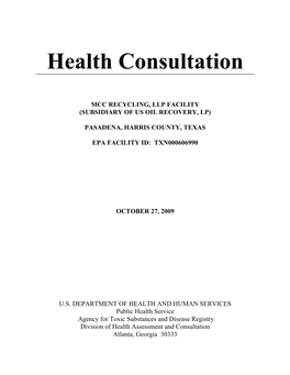 Health Consultation