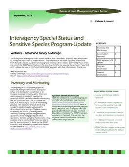 Interagency Special Status and Sensitive