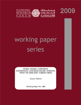 Moral Hazard, Corporate Governance, and Bank Failure: Evidence from the 2000-2001 Turkish Crises