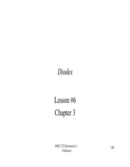 Diodes Lesson #6 Chapter 3