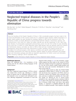 Neglected Tropical Diseases in The