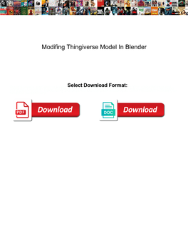Modifing Thingiverse Model in Blender