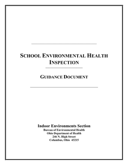 School Environmental Health Inspection ______