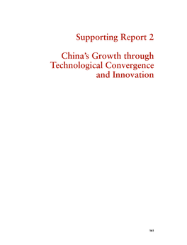 Supporting Report 2 China's Growth Through Technological