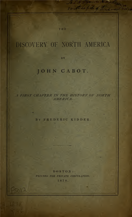 The Discovery of North America by John Cabot