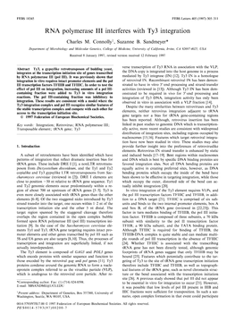 RNA Polymerase III Interferes with Ty3 Integration