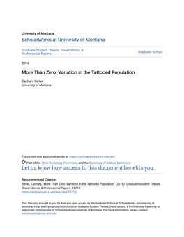 Variation in the Tattooed Population