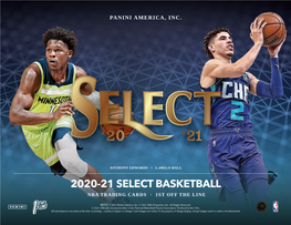 2020-21 Select Basketball Nba Trading Cards · 1St Off the Line