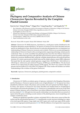 Phylogeny and Comparative Analysis of Chinese Chamaesium Species Revealed by the Complete Plastid Genome