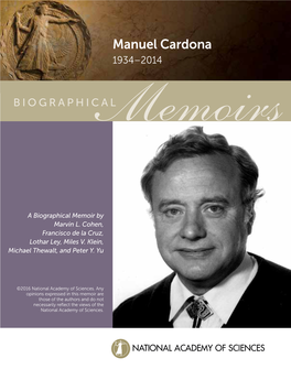 Manuel Cardona 1934–2014
