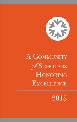 A Community of Scholars Honoring Excellence