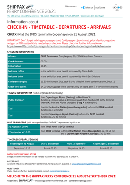 Timetable – Departures – Arrivals