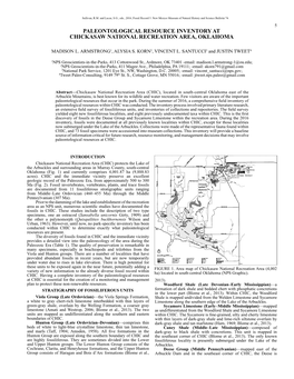 Paleontological Resource Inventory at Chickasaw National Recreation Area, Oklahoma