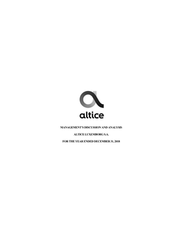 Management's Discussion and Analysis Altice Luxemborg
