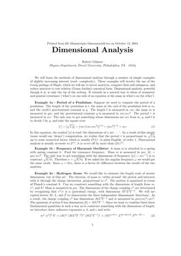 [PDF] Dimensional Analysis