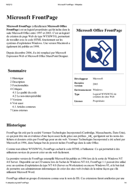 Microsoft Frontpage - Wikipédia
