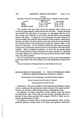 2-Phenyl-Benzothiazole Arsonic Acids*