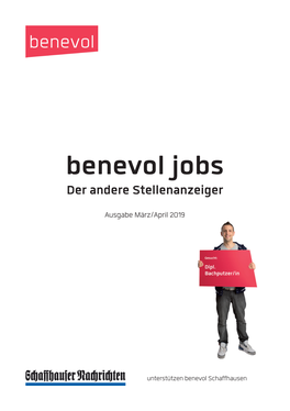 Benevol Jobs Der Andere Stellenanzeiger