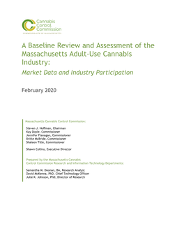 A Baseline Review and Assessment of the Massachusetts Adult-Use Cannabis Industry: Market Data and Industry Participation