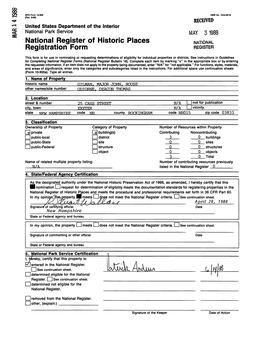 National Register of Historic Places Registration Form