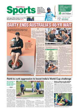 Barty Ends Australia's 46-Yr Wait