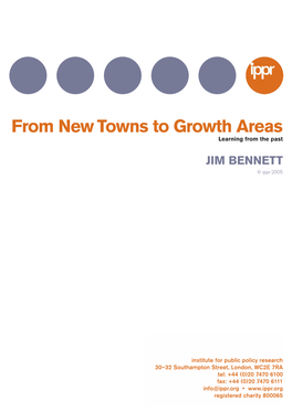 From New Towns to Growth Areas Learning from the Past