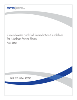 Groundwater and Soil Remediation Guidelines for Nuclear Power Plants Public Edition