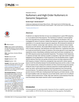 Nullomers and High Order Nullomers in Genomic Sequences