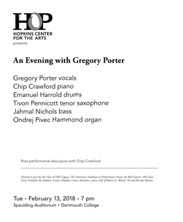 An Evening with Gregory Porter