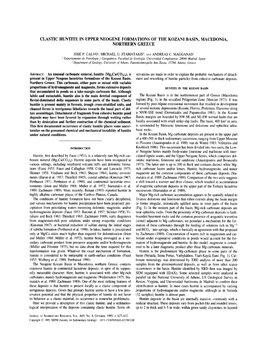 Clastic Huntite in Upper Neogene Formations of the Kozani Basin, Macedonia, Northern Greece