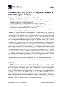 Wildfire Smoke Transport and Air Quality Impacts in Different Regions of China