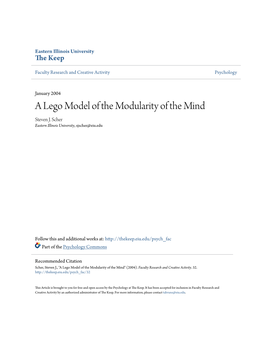 A Lego Model of the Modularity of the Mind Steven J