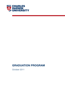 GRADUATION PROGRAM October 2011 October Graduation Ceremony 2011