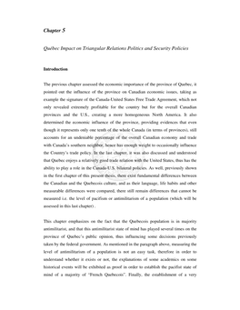 Chapter 5 Québec Impact on Triangular Relations Politics And