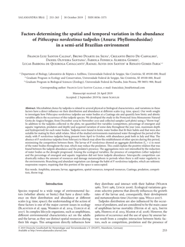 Factors Determining the Spatial and Temporal