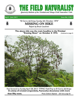MISSING on HIKE Report by Bruce Lauckner