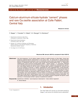 Calcium-Aluminum-Silicate-Hydrate &#X201c